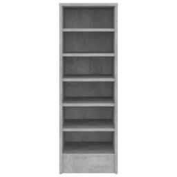 Berkfield Home Shoe Cabinet Concrete Grey 31.5x35x90 cm Engineered Wood - thumbnail 3