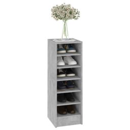 Berkfield Home Shoe Cabinet Concrete Grey 31.5x35x90 cm Engineered Wood - thumbnail 6