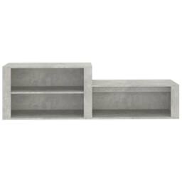 Berkfield Home Shoe Cabinet Concrete Grey 150x35x45 cm Engineered Wood - Size: 150 x 35 x 45 cm - thumbnail 5