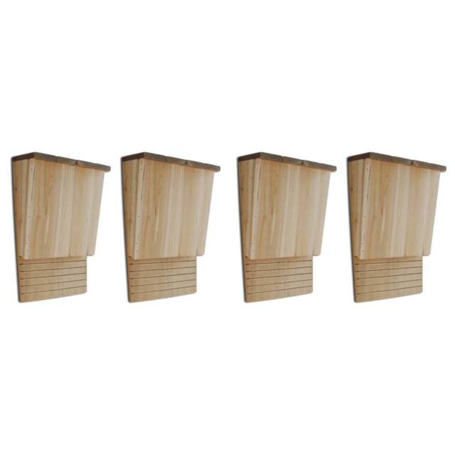 Berkfield Home Bat Houses 4 pcs 22x12x34 cm Wood in Brown - Size: 22 x 12 x 34 cm - image 1