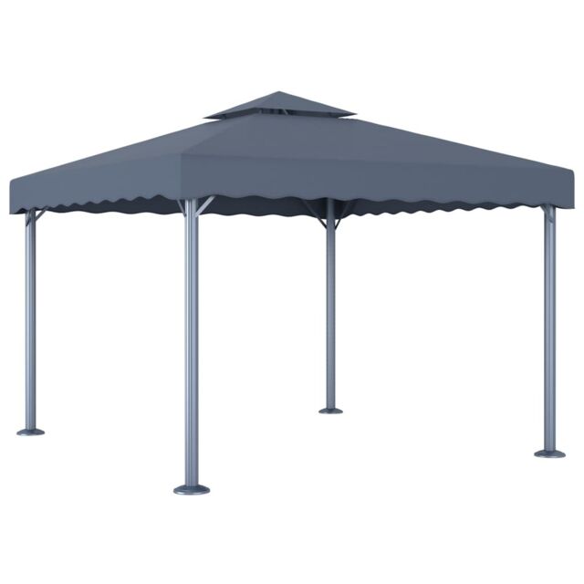 Berkfield Home Gazebo 300x300 cm Anthracite Aluminium in Black - image 1