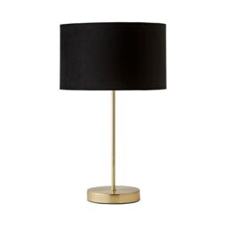 ValueLights Charlie Gold Stem Table Lamp Light with Velvet Shade in Black - Size: 10 inches - thumbnail 7