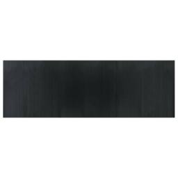 Berkfield Home Rug Rectangular Grey 100x300 cm Bamboo in Dark Grey - Size: Medium