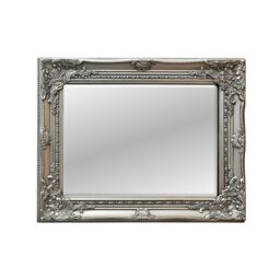 Agenzia 14 Small Antique Silver Ornate Rectangle Wall Mirror 53 x 42cm - Size: 53 x 42 cm - thumbnail 5