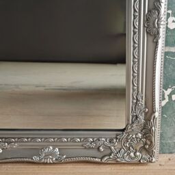 Agenzia 14 Small Antique Silver Ornate Rectangle Wall Mirror 53 x 42cm - Size: 53 x 42 cm - thumbnail 3
