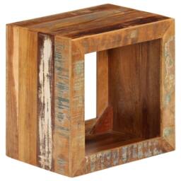 Berkfield Home Stool 40x30x40 cm Solid Reclaimed Wood in Brown - Size: 40 x 30 x 40 cm - thumbnail 9