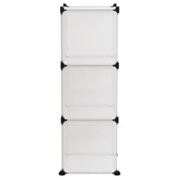 Berkfield Home Storage Cube Organiser with 6 Cubes Transparent PP in Clear - thumbnail 4