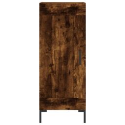 Berkfield Home Highboard Smoked Oak 34.5x34x180 cm Engineered Wood in Brown - thumbnail 6