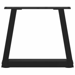 Berkfield Home Dining Table Legs V-Shape 2 pcs Black 30x(30-31.3) cm Steel - thumbnail 5