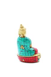 KDMD Brass Amitabha Buddha Figure - 9.5cm, Spiritual & Calming Decor in Gold - thumbnail 2