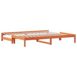 Berkfield Home Day Bed with Trundle without Mattress Wax Brown 90x190 cm Single - thumbnail 6