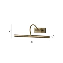 ValueLights Capri Adjustable Twin Bulb Picture Slim Wall Light with G9 Bulbs in Gold - thumbnail 7