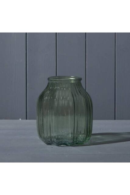 KDMD Rustic Vintage Green Glass Vase - image 1
