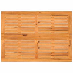 Berkfield Home Garden Table with Acacia Wood Top Beige 105x75x72 cm Poly Rattan - Size: 105 x 75 x 72 cm - thumbnail 8