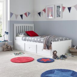Bedmaster Quest Wooden 3 Drawer Bed in White - Size: Single - thumbnail 2
