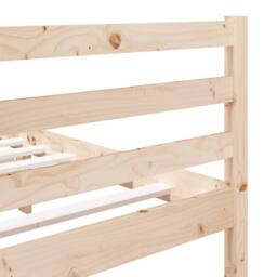 Berkfield Home Bed Frame 135x190 cm Double Solid Wood in Light Tan - thumbnail 6