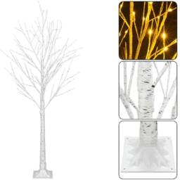 AKA 4ft Birch Tree Christmas Decoration Pre Lit Warm White LED Xmas