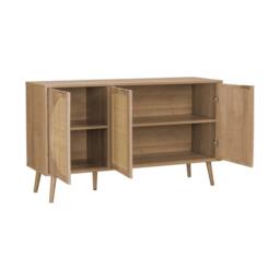 sweeek 120cm wood & cane rattan sideboard in Beige - thumbnail 7
