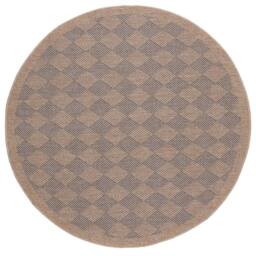 THE RUGS Jute Looking Diamond Design Outdoor Rugs Garden Patio Nature 5300 in Blue - Size: 240 cm x 340 cm - thumbnail 6