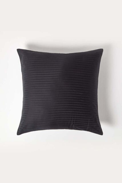 Homescapes Continental Egyptian Cotton Pillowcase 330 TC, 80 x 80 cm in Black - image 1
