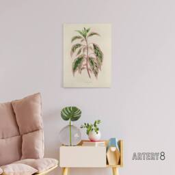 "Artery8 Vintage Botanical Rose Mallow Fawcett Canvas Wall Art Print in Beige - Size: W18"" x H24""" - thumbnail 3