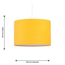 EONLION Ochre 25cm Ceiling Light Shade Easy Fit Lightshade Pendant in Yellow - thumbnail 2