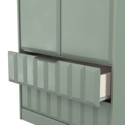 Ready Assembled 2 U Seattle 2 Door 2 Drawer Wardrobe (Ready Assembled) in Pale Green - thumbnail 6