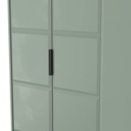 Ready Assembled 2 U Seattle 2 Door 2 Drawer Wardrobe (Ready Assembled) in Pale Green - thumbnail 4