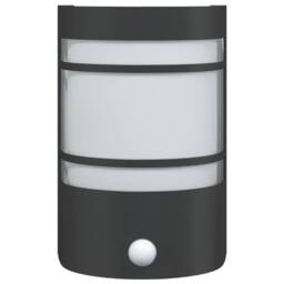 Berkfield Home Outdoor Wall Lights with Sensors 2pcs Black Stainless Steel - thumbnail 4