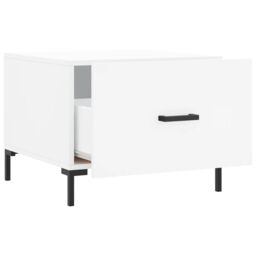 Berkfield Home Coffee Table White 50x50x40 cm Engineered Wood - Size: 50 x 50 x 40 cm - thumbnail 6