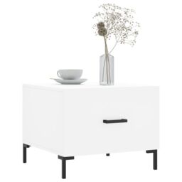 Berkfield Home Coffee Table White 50x50x40 cm Engineered Wood - Size: 50 x 50 x 40 cm - thumbnail 3