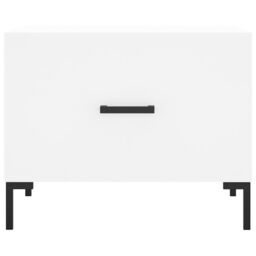 Berkfield Home Coffee Table White 50x50x40 cm Engineered Wood - Size: 50 x 50 x 40 cm - thumbnail 5