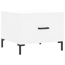 Berkfield Home Coffee Table White 50x50x40 cm Engineered Wood - Size: 50 x 50 x 40 cm - thumbnail 2