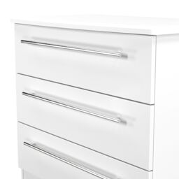 Ready Assembled 2 U Carlton 3 Drawer Chest (Ready Assembled) in White - Size: Medium - thumbnail 4