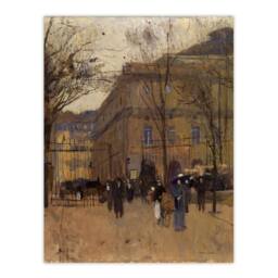 "Artery8 Frank Edwin Scott Odeon Theatre Paris Street View Wall Art Print in Brown - Size: W12"" x H16""" - thumbnail 1