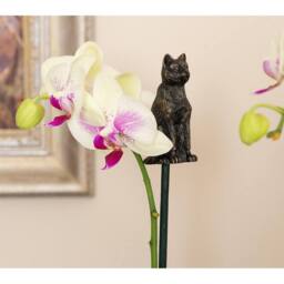 Jardinopia Cat Cane or Stake Topper Pot Buddy - L4 x W3.5 x H8 cm in Bronze - thumbnail 3