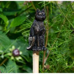 Jardinopia Cat Cane or Stake Topper Pot Buddy - L4 x W3.5 x H8 cm in Bronze - thumbnail 4