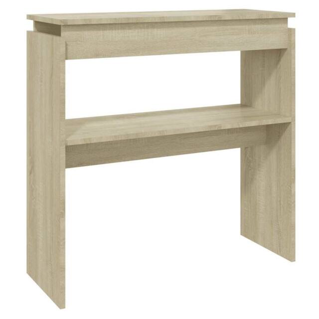 Berkfield Home Console Table Sonoma Oak 80x30x80 cm Engineered Wood in Light Tan - Size: 80 x 30 x 80 cm - image 1