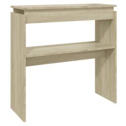 Berkfield Home Console Table Sonoma Oak 80x30x80 cm Engineered Wood in Light Tan - Size: 80 x 30 x 80 cm