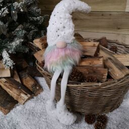 Samuel Alexander 70cm Festive Christmas Rainbow Haired Plush Gonk Dangly Legs & Starry Hat - thumbnail 1