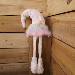 Samuel Alexander 70cm Festive Christmas Rainbow Haired Plush Gonk Dangly Legs & Starry Hat - thumbnail 3