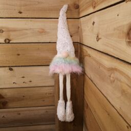 Samuel Alexander 70cm Festive Christmas Rainbow Haired Plush Gonk Dangly Legs & Starry Hat - thumbnail 5