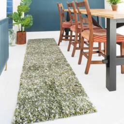 Kukoon Dark Green Grey Mottled Shaggy Rug - Size: 120 cm x 170 cm - thumbnail 6