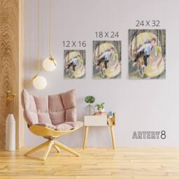 "Artery8 In Vaudeville The Bicycle Rider Demuth Canvas Wall Art Print - Size: W12"" x H16""" - thumbnail 4