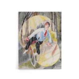 "Artery8 In Vaudeville The Bicycle Rider Demuth Canvas Wall Art Print - Size: W12"" x H16""" - thumbnail 1