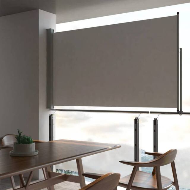 Berkfield Home Patio Retractable Side Awning 140 x 300 cm Grey - image 1
