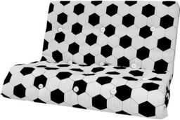 Rest Relax Fibre Foam Filled, Futon Replacement Mattress, Football Black - Size: Double - thumbnail 1