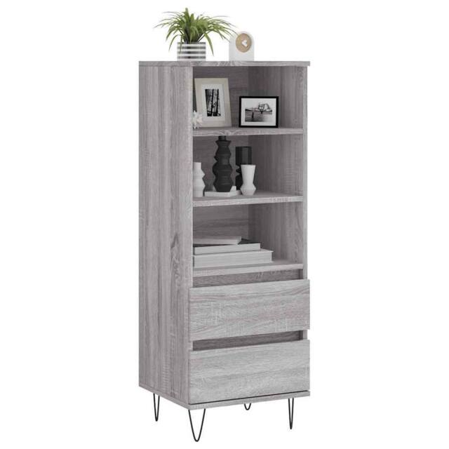 Berkfield Home Highboard Grey Sonoma 40x36x110 cm Engineered Wood - Size: 40 x 36 x 110 cm - image 1
