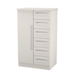 Ready Assembled 2 U Carlton 1 Door 5 Drawer Childrens Wardrobe (Ready Assembled) in Grey - thumbnail 3