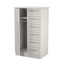 Ready Assembled 2 U Carlton 1 Door 5 Drawer Childrens Wardrobe (Ready Assembled) in Grey - thumbnail 5